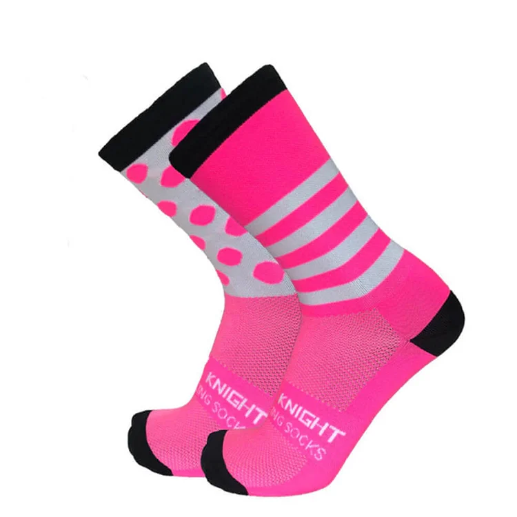 Retro Pink Cycling Socks