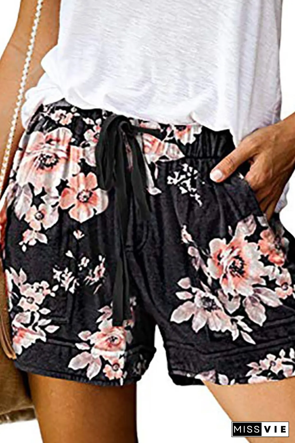 Casual Print Split Joint Straight Mid Waist Straight Full Print Bottoms