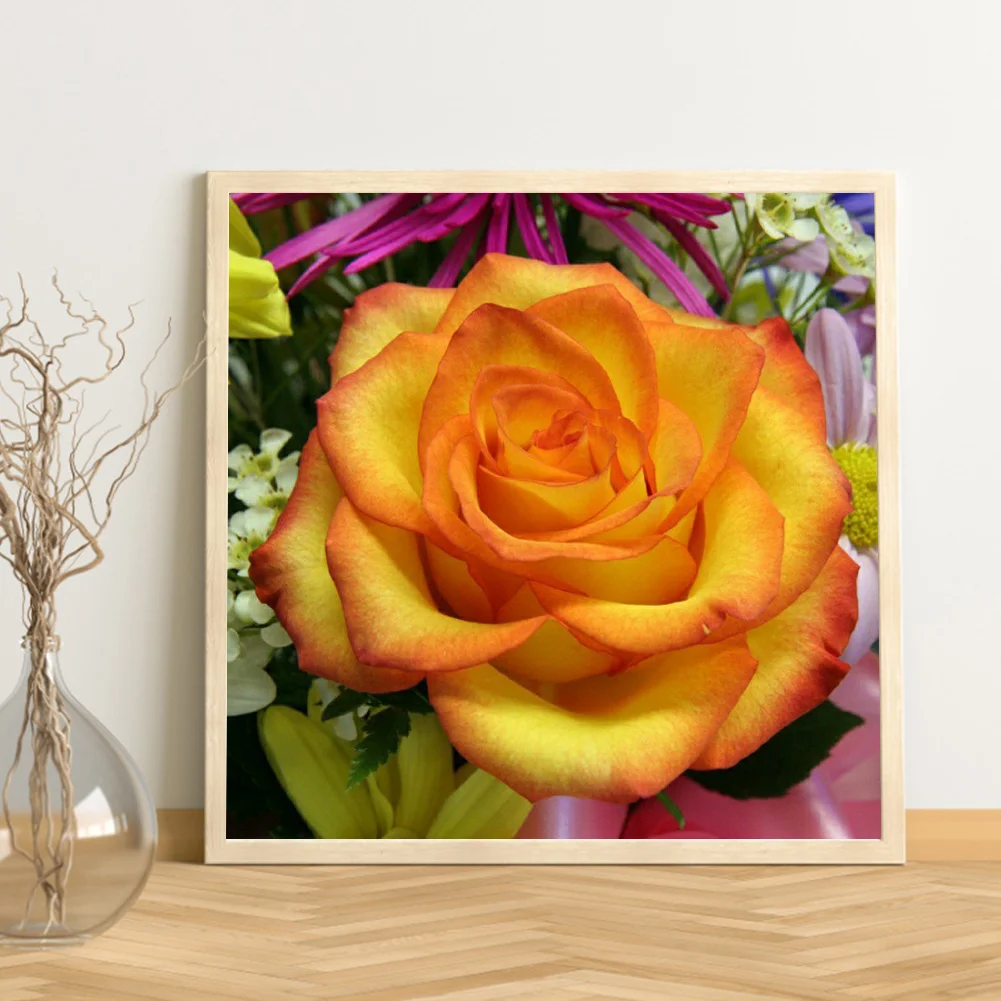 Full Round Diamond Painting 40*40cm - Yellow Rose