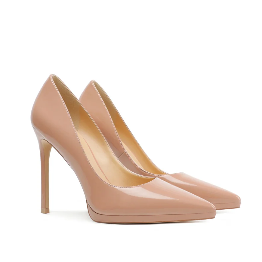 100mm Women Stiletto Mid Heel Close Pointed Toe Dress Shoes-MERUMOTE