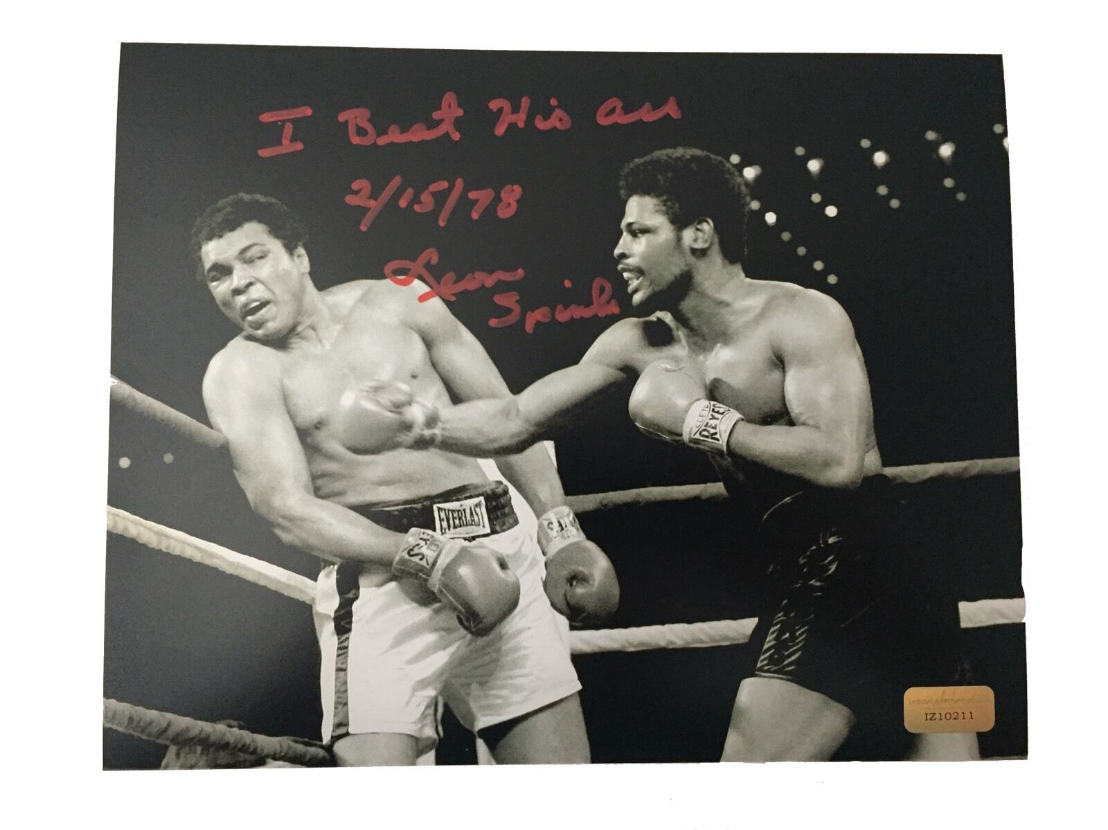 Leon Spinks Signed 8x10 Inscribed COA Inscriptagraphs Michael 8x Muhammad Ali