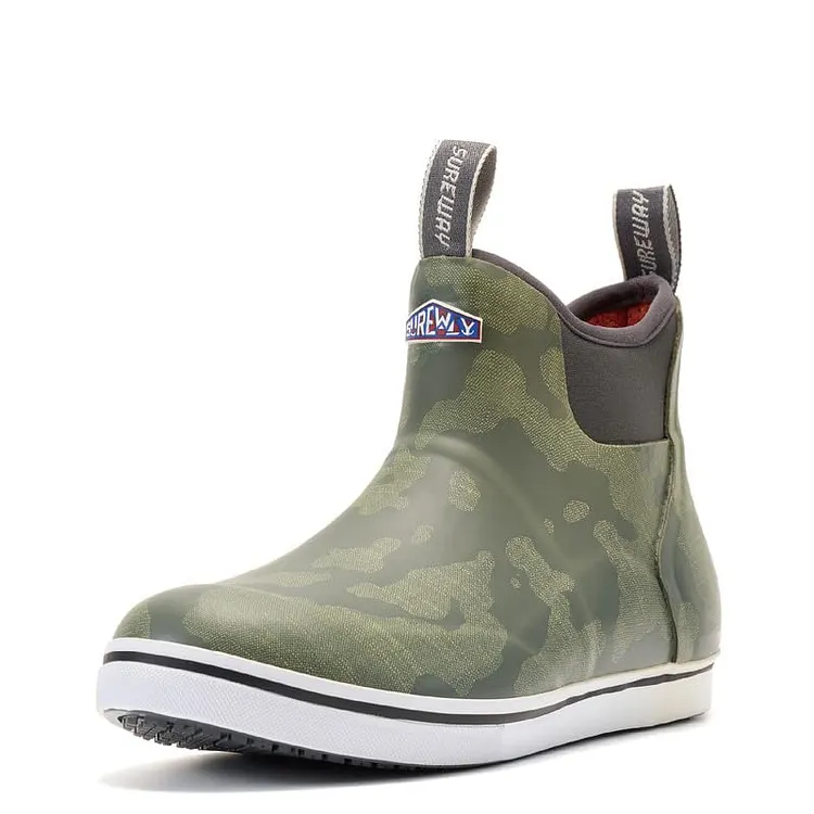 Sureway Mens Waterproof Ankle Deck Boots Non Slip Rubber  display picture 1