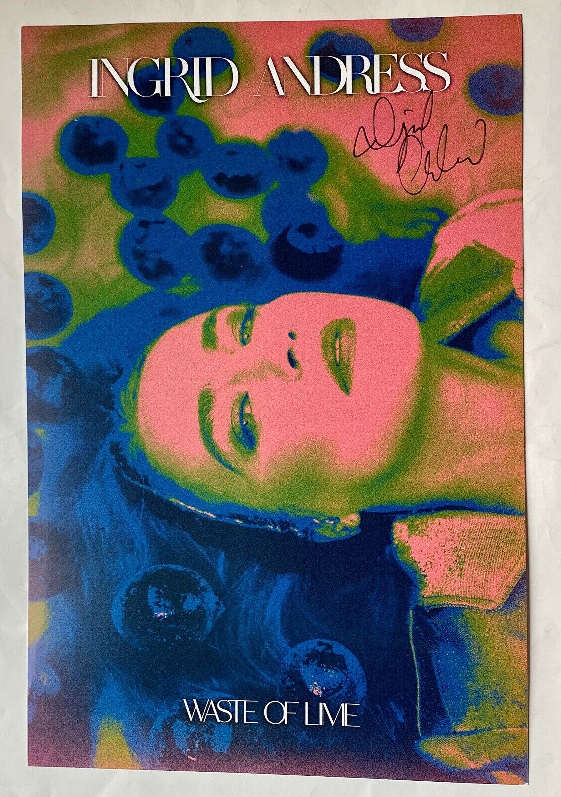 Ingrid Andress REAL hand SIGNED 12x18 Waste Of Lime Poster #2 COA Autographed