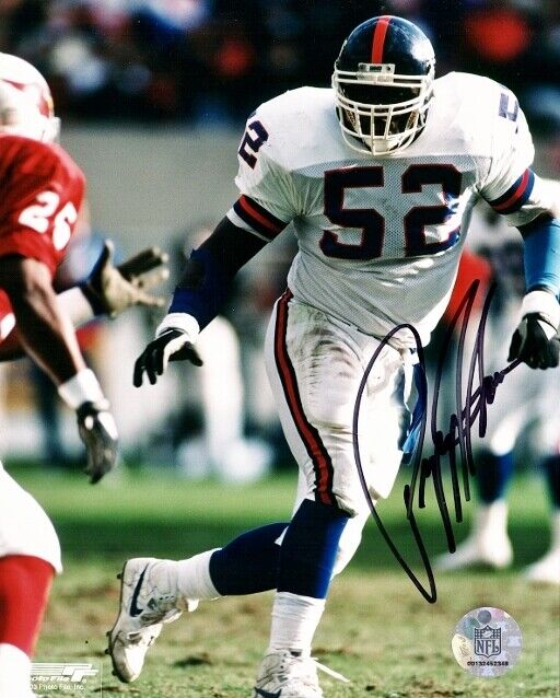 Pepper Johnson Signed New York Giants 8x10 inch Photo Poster painting - 3x Super Bowl Champion