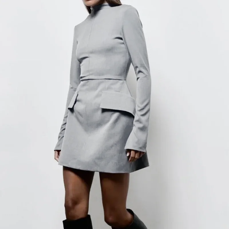 Nigikala Nigikala 2025 New Fashion Sexy Hottie Dress Elegance Elegance Stylish Long Sleeve Dress Woman