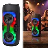 BT Portable Wireless Speakers with Mic & Radio Stereo Subwoofer Music Player RGB Colorful Light Soundbar Column For Home Use/Square Dancing/Karaoke