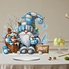 Diamond Painting Acrylic Single Sided January Snowflakes Gnome Gnome Ornaments Tabletop Home Office Decor
