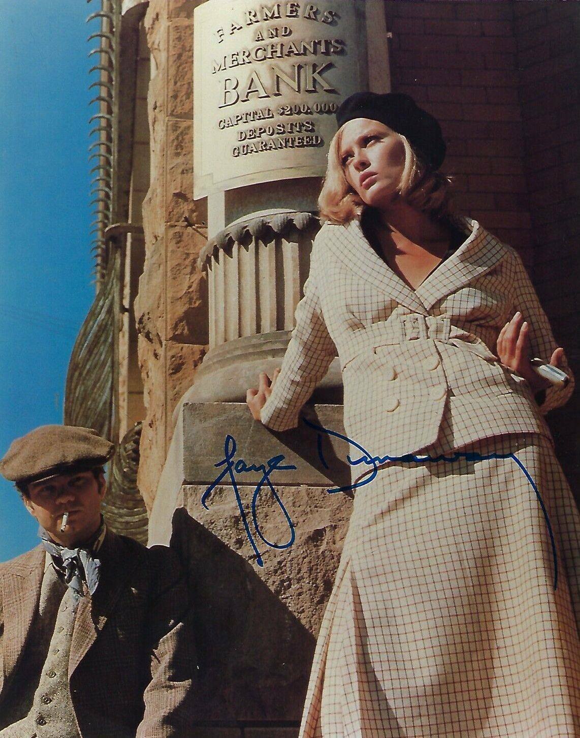 8x10 Photo Poster painting Picture HAND Autographed Signed: Faye Dunaway - Bonnie & Clyde