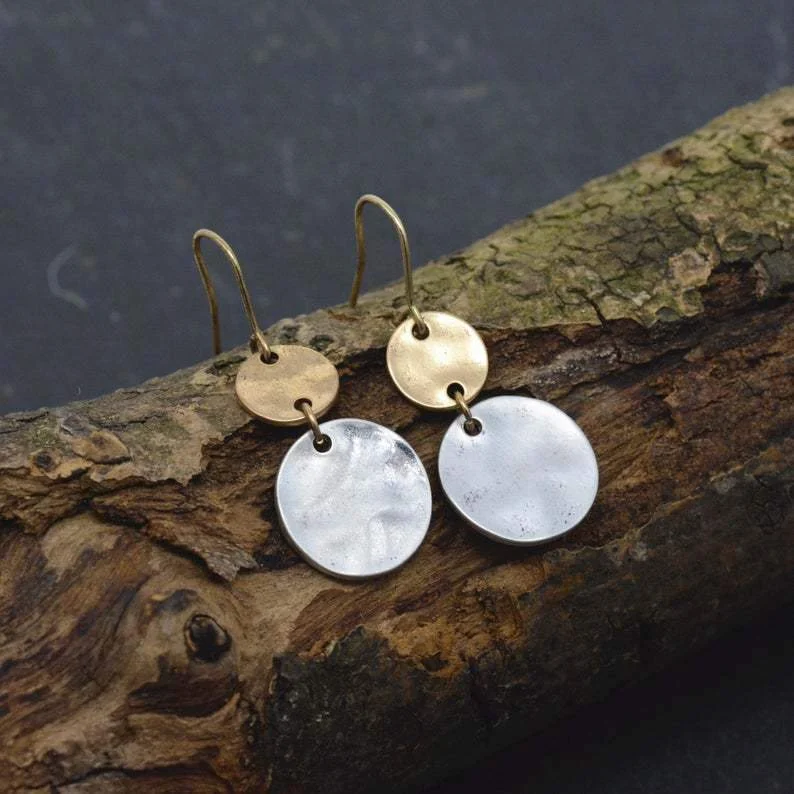 Vintage Coins Copper Earrings