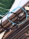 4piece Hand-woven Copper Disc Decor Anklet