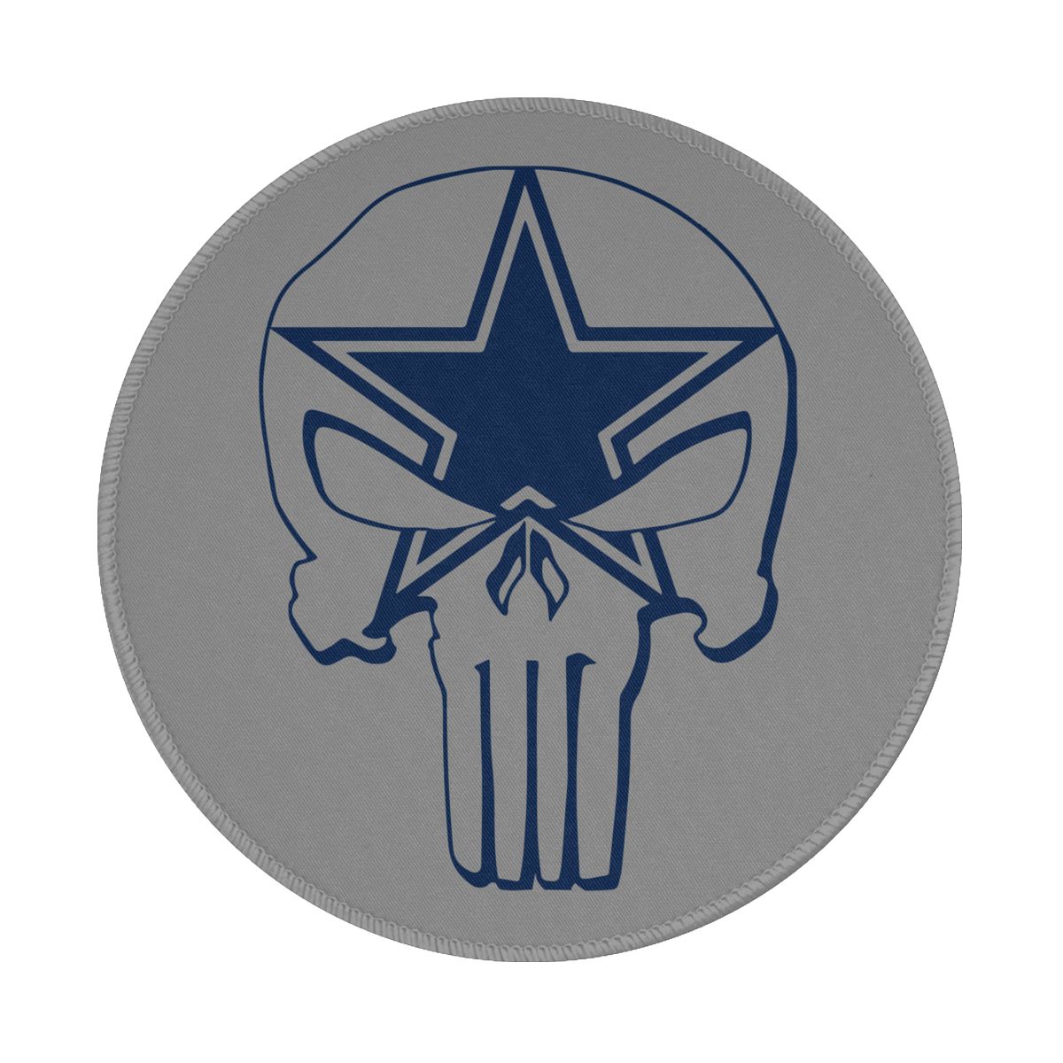 Dallas Cowboys Skeleton Waterproof Round Mouse Pad for Wireless Mouse