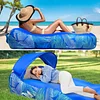 Inflatable recliner air sofa with sunshade