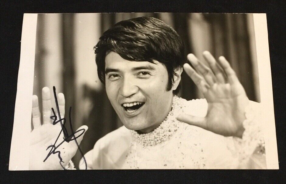 Vintage Taiwanese Actor Jimmy Lin Chong real signed Photo Poster painting autograph 林冲 簽名照片 C