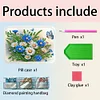 (US Local)Flowers Grass Pill Storage Box Diamond Painting Pill Case for Art Craft