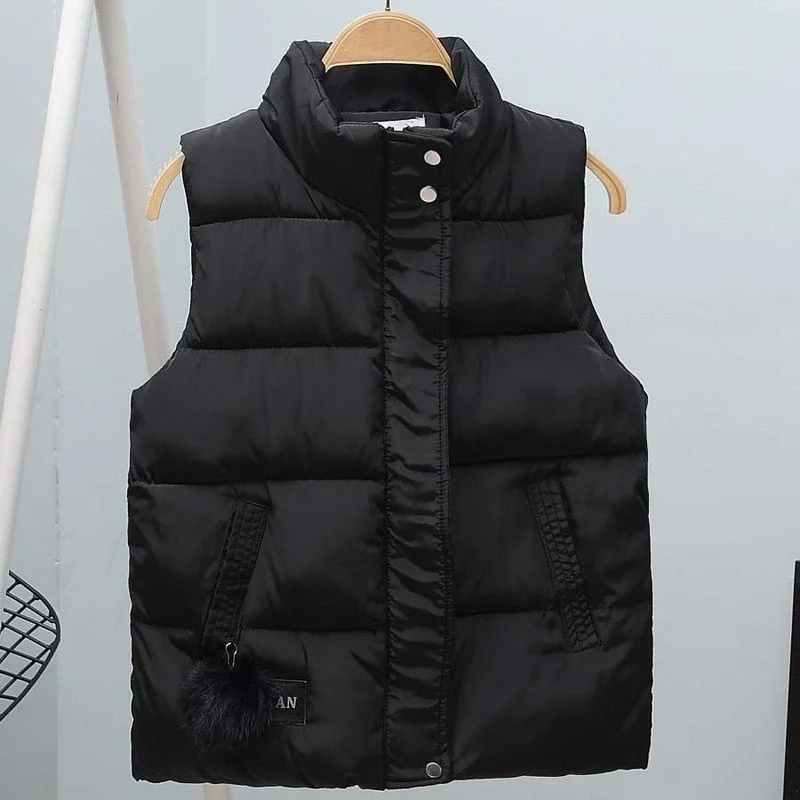 Vest Women Sleeveless Jacket Fall Short Coat Women Waistcoat Female Body Warmer Ladies White Vest Witner Chalecos Para Mujer