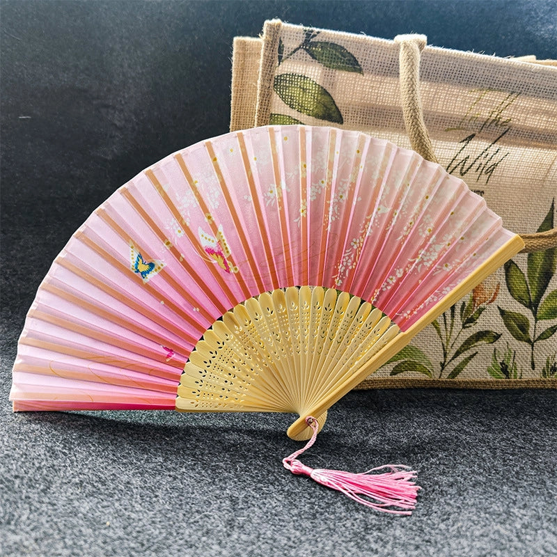 Antique Fan Folding Fan Men’s And Women’s Classical Dancing Fan Ancient Costume Performance Photography Hanfu Props Chinese Style Handmade Folding Fan