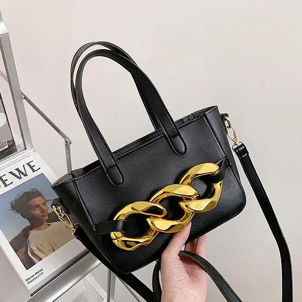 Vintage Portable Cross-Body Acrylic Chain Tote Bag