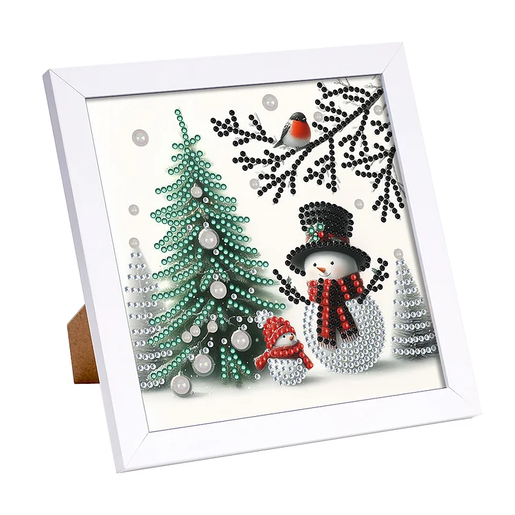 Christmas Snowman 18*18cm (Canvas) Special Shaped Drill Diamond Painting gbfke