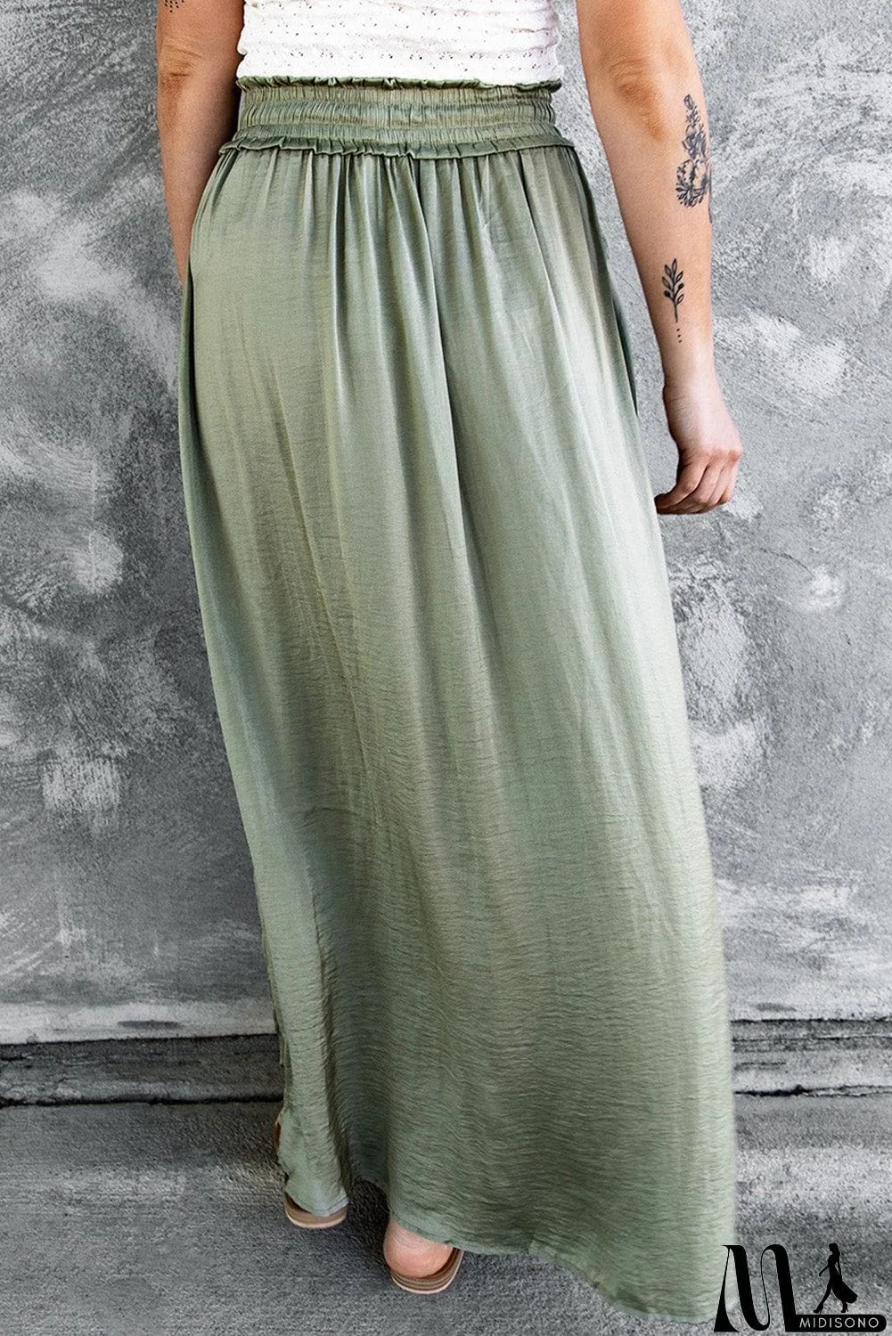 MidiSono - Smocked Waist Maxi Skirt