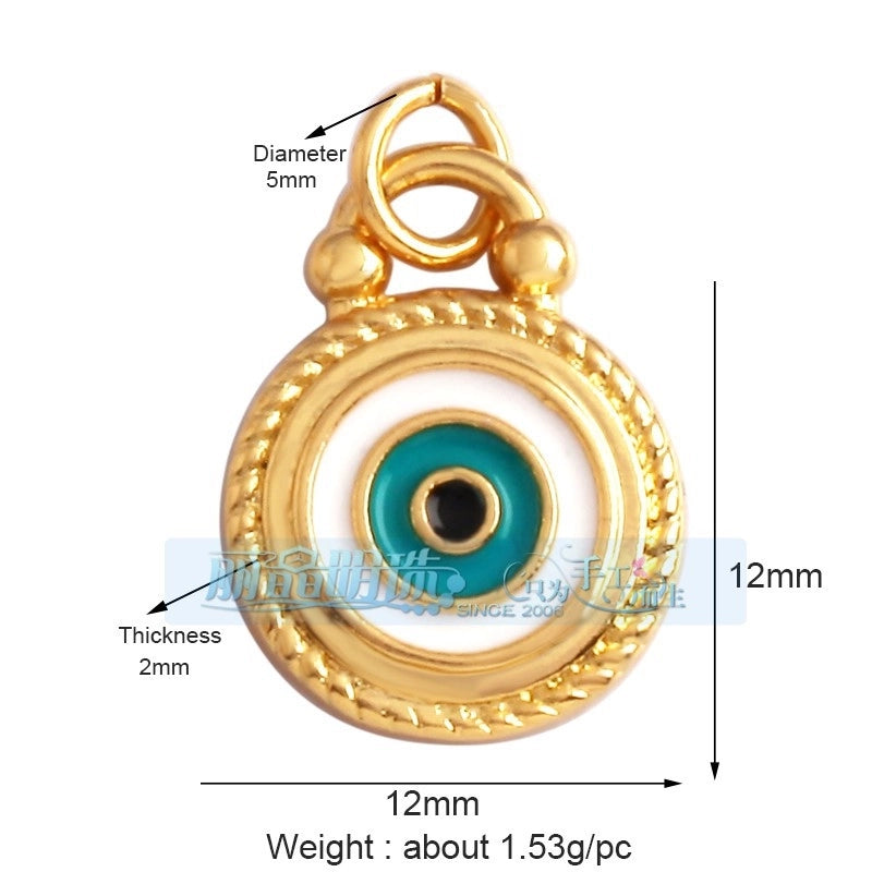 1 Piece Copper Zircon Devil’s Eye Pendant Jewelry Accessories