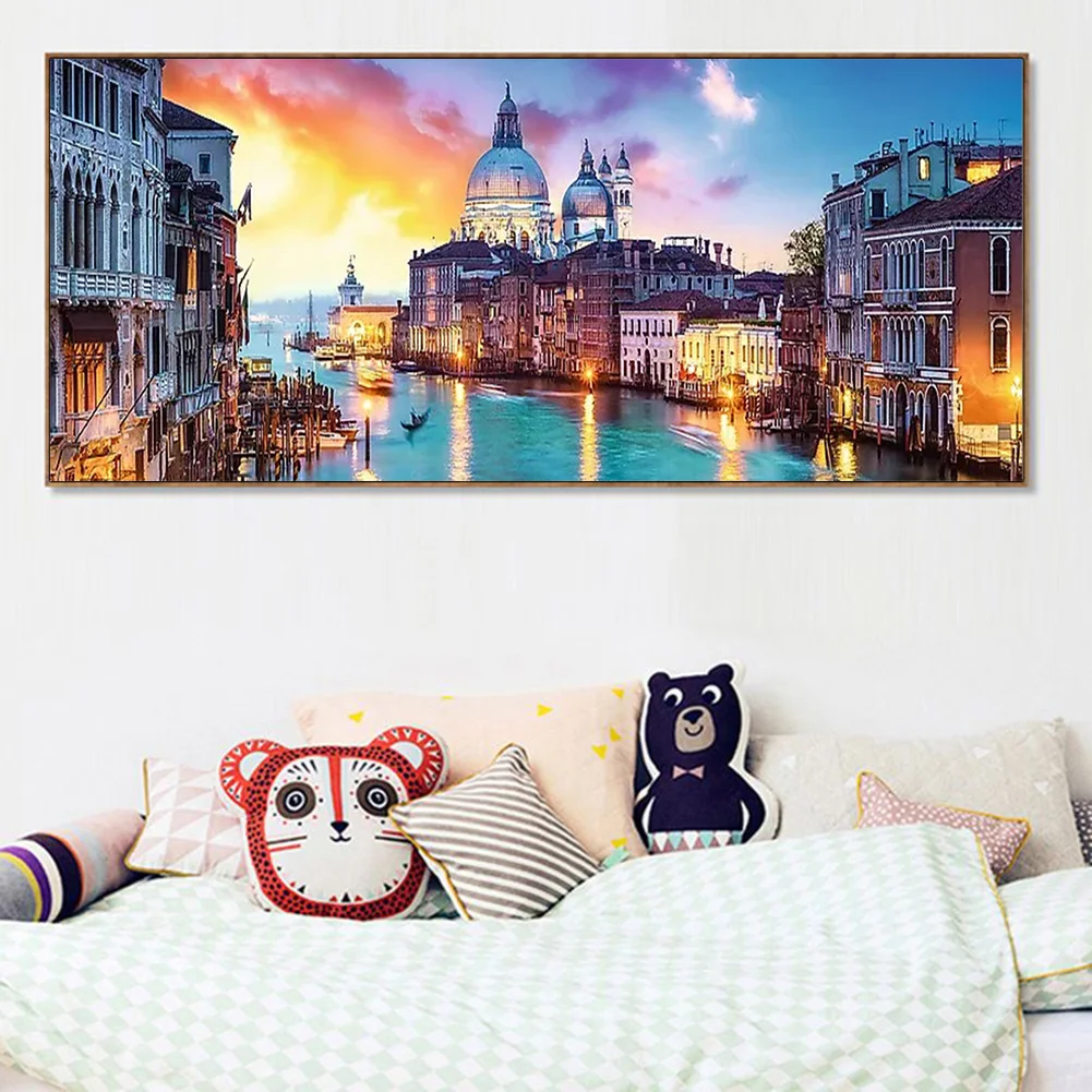 Diamond Painting - Full Round Drill - Evening in Venice(80*30cm)