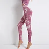 Gioiacombo&trade; Pantaloni da allenamento da yoga con stampa tie-dye senza cuciture da donna