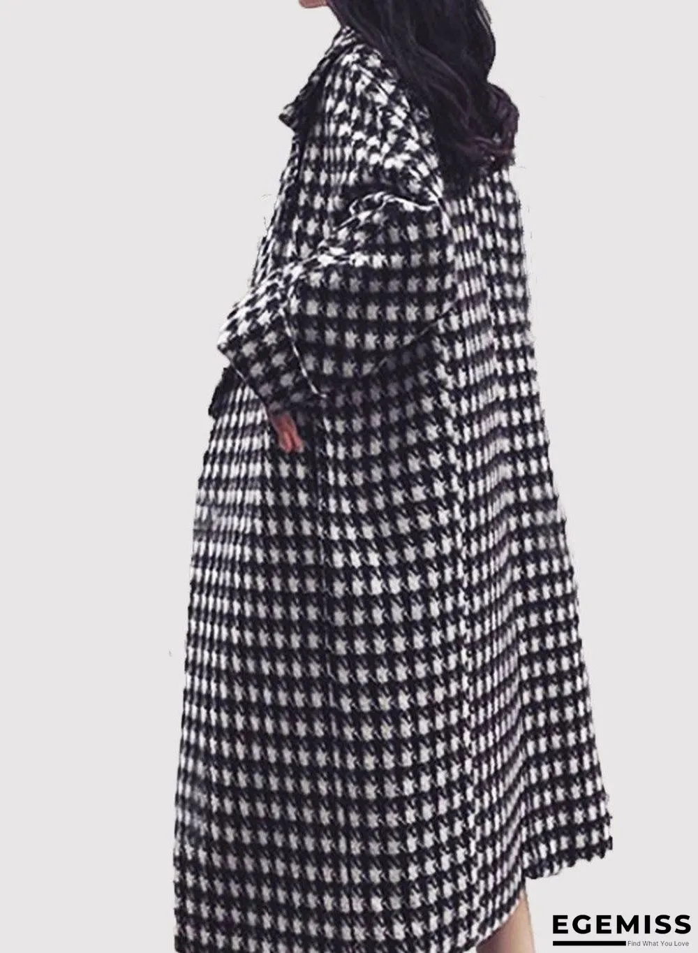 Hounds tooth Woolen Coat | EGEMISS