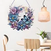 Diamond Painting Acrylic Flower Butterfly Wreath Pendant for Wall Window