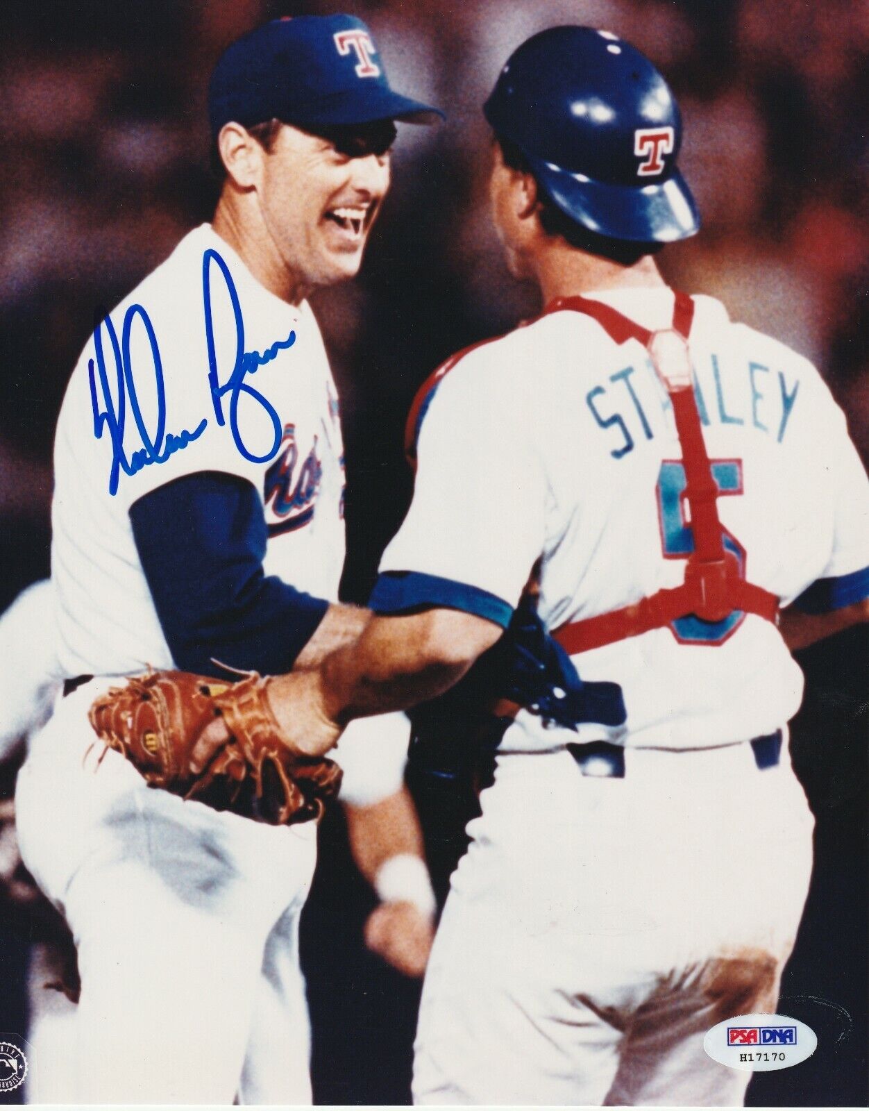 NOLAN RYAN Signed Texas RANGERS 8X10 Photo Poster painting with PSA COA