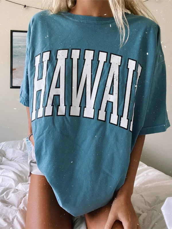 Blue Classic Hawaiian T-Shirt