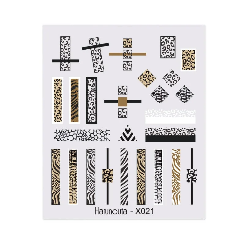 Harunouta Spring Water Nail Decal And Sticker Flower Leaf Tree Green Simple Summer DIY Slider For Manicuring Nail Art Watermark