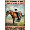 Once Upon A Time There Was A Girl - Vintage Metal Signs - 20*30cm/30*40cm - Western