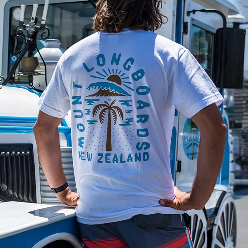 Men's Casual Beach Coconut Tree Print T-Shirt