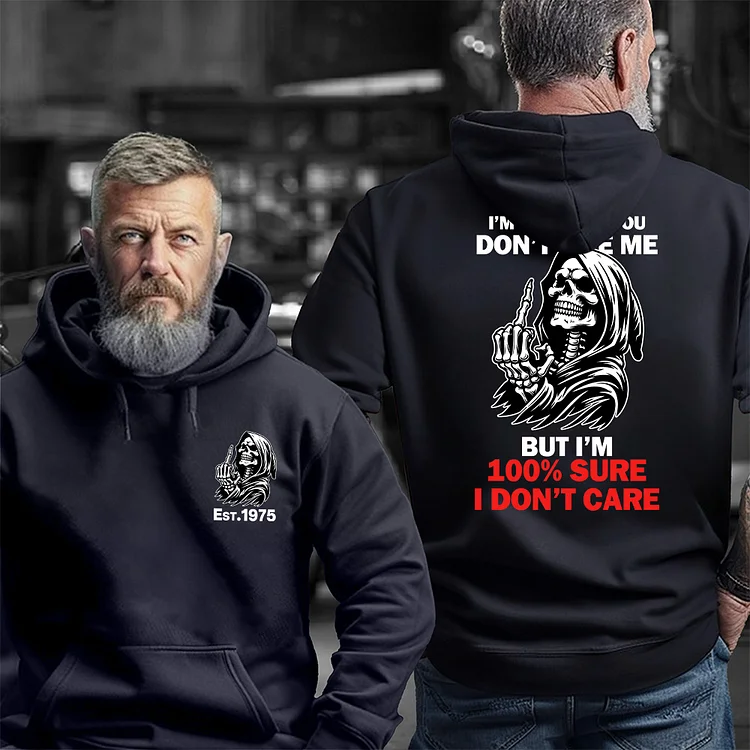 Generation X 2 Side T-shirt, I'm 100% Sure I Don't Care Shirt, Unisex Hoodie, Custom Year Of Birth Sweatshirt