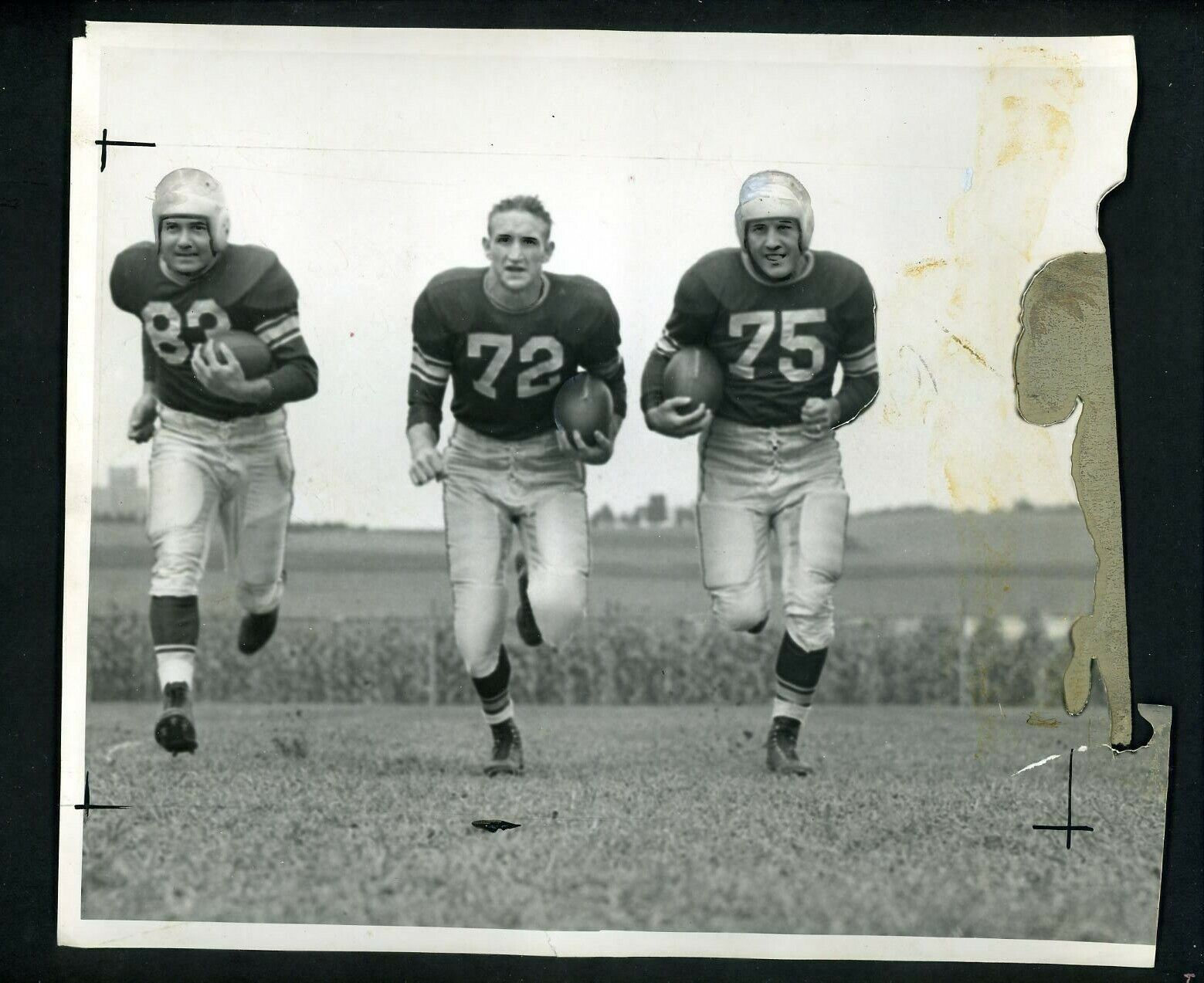 Baltimore Colts 1947 Press Photo Poster painting Ray Terrell Billy Hillenbrand Harry Hopp