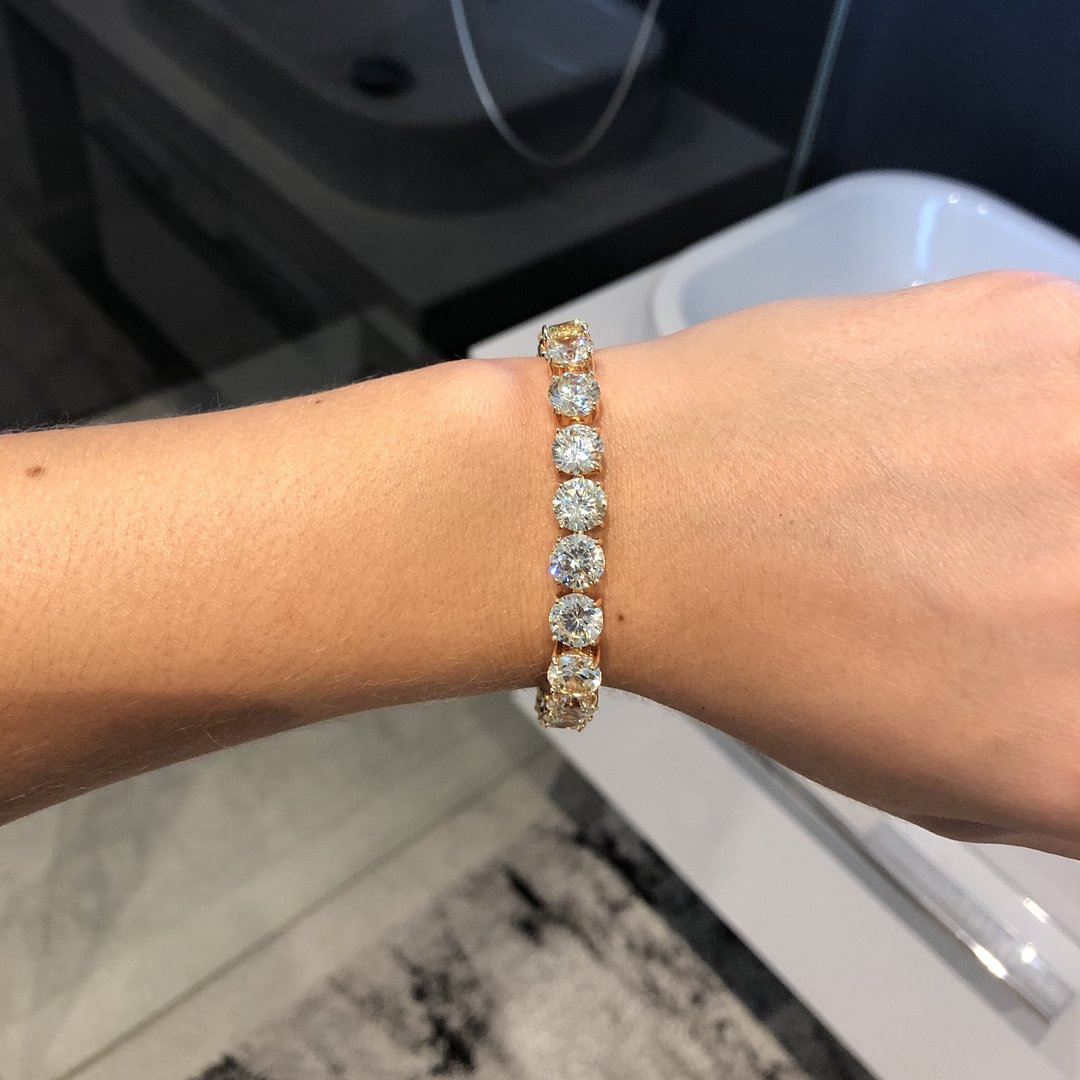 6MM Golden AAA CZ Iced Out Bracelet for Women
