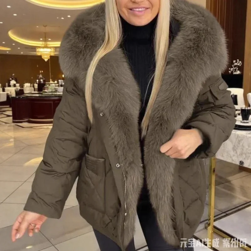 Nigikala Nigikala And Winter New Fashion Women's Temperament Elegant Hooded Long Cotton Clothes