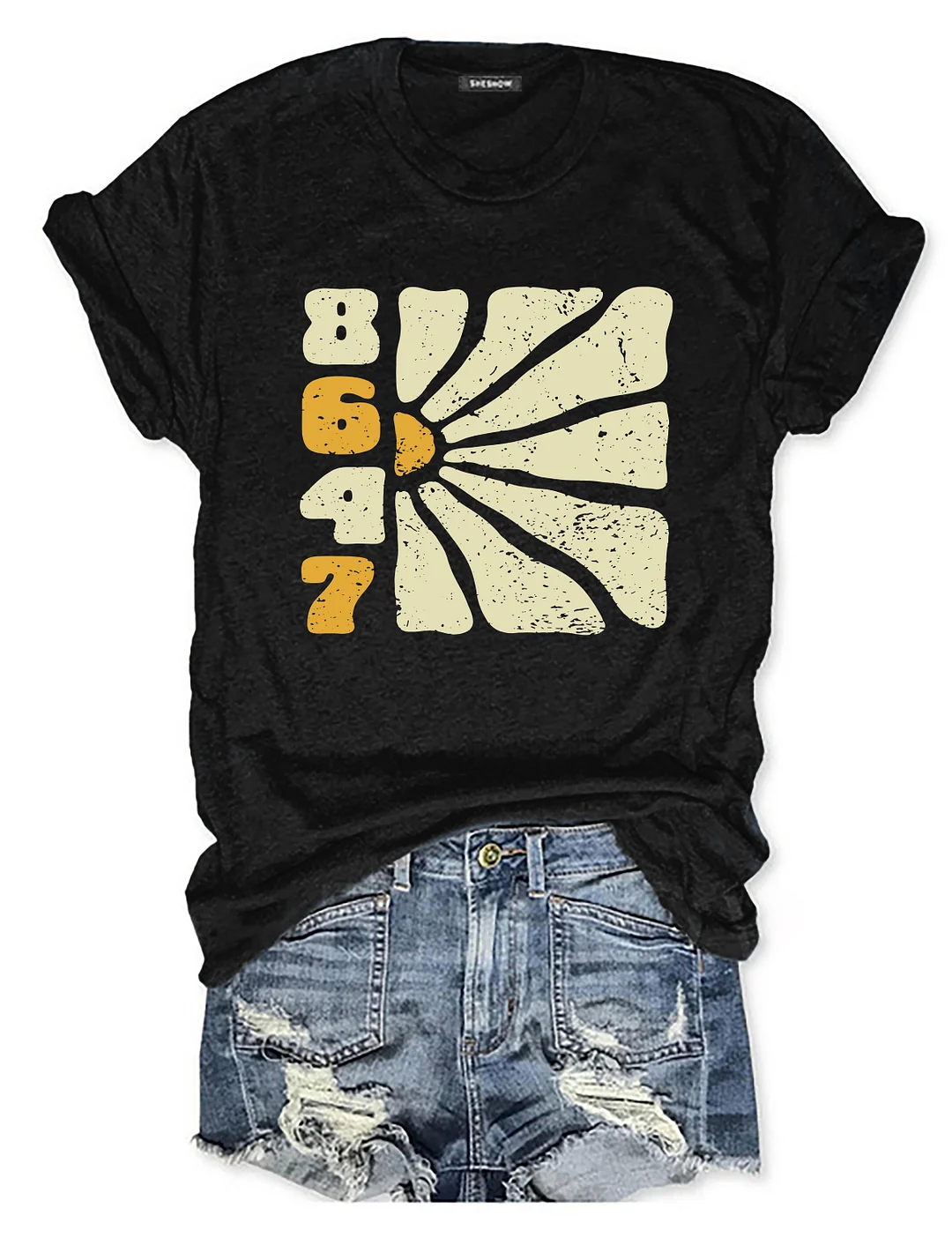 8647 Floral Subtle Anti FDT T-shirt