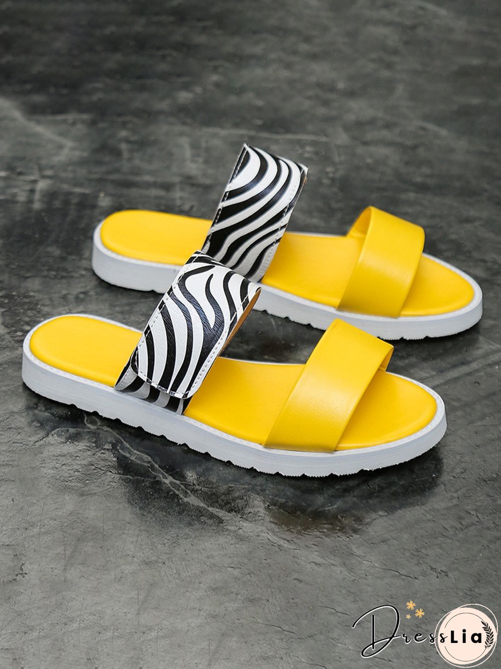 Leopard Print Snake Print Zebra Print Cow Print Strap Casual Slippers