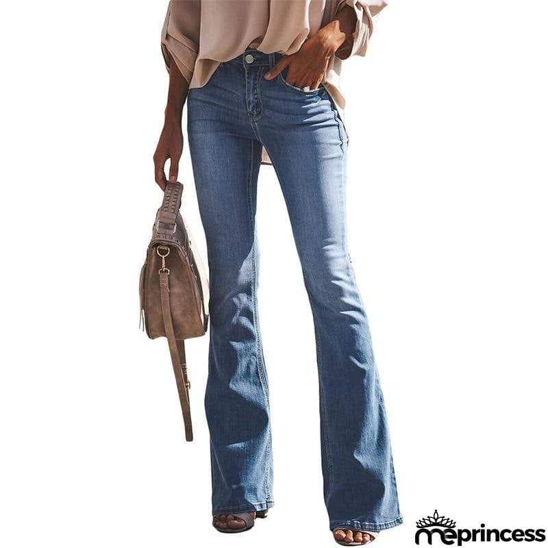 Denim Flare Leg Boyfriend Jeans