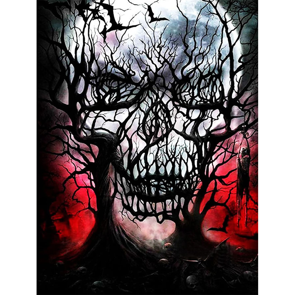 

Horror Skull Forest - Round Drill Diamond Painting - 30*40CM, 501 Original