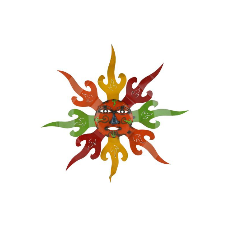 Metal Sun Art Wall Silhouette