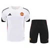 2025/2026 Manchester United Pre-Match Training White Shirt+Shorts 1:1 Thai Quality
