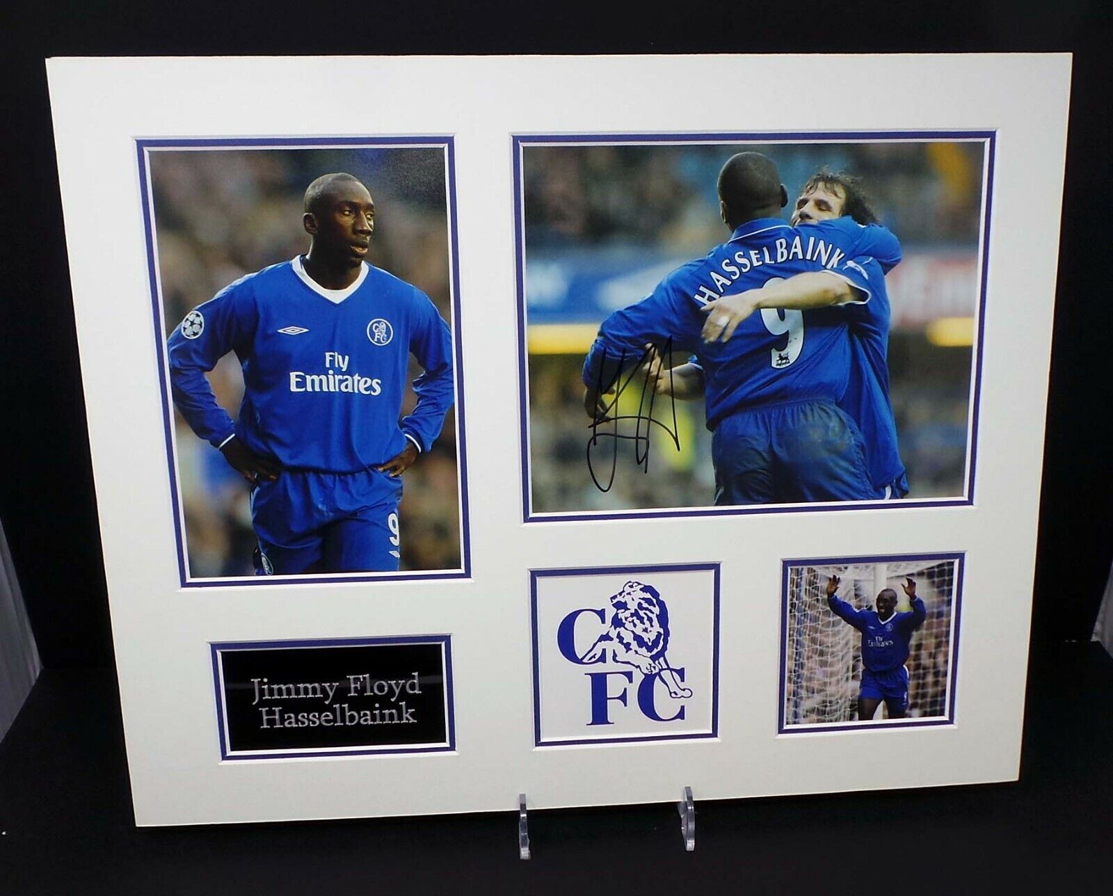 Jimmy Floyd HASSELBAINK Signed & Mounted Chelsea Photo Poster painting HUGE Display AFTAL RD COA