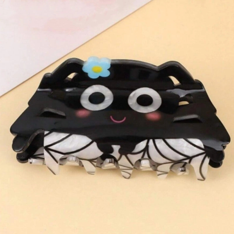 Halloween Hip-Hop Retro Funny Women’s Spider Bat Skull Arylic Hair Claws