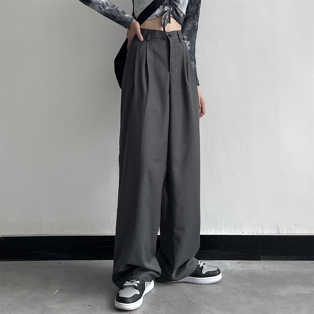 RETRO HIGH WAIST WIDE LEG SUIT PANTS