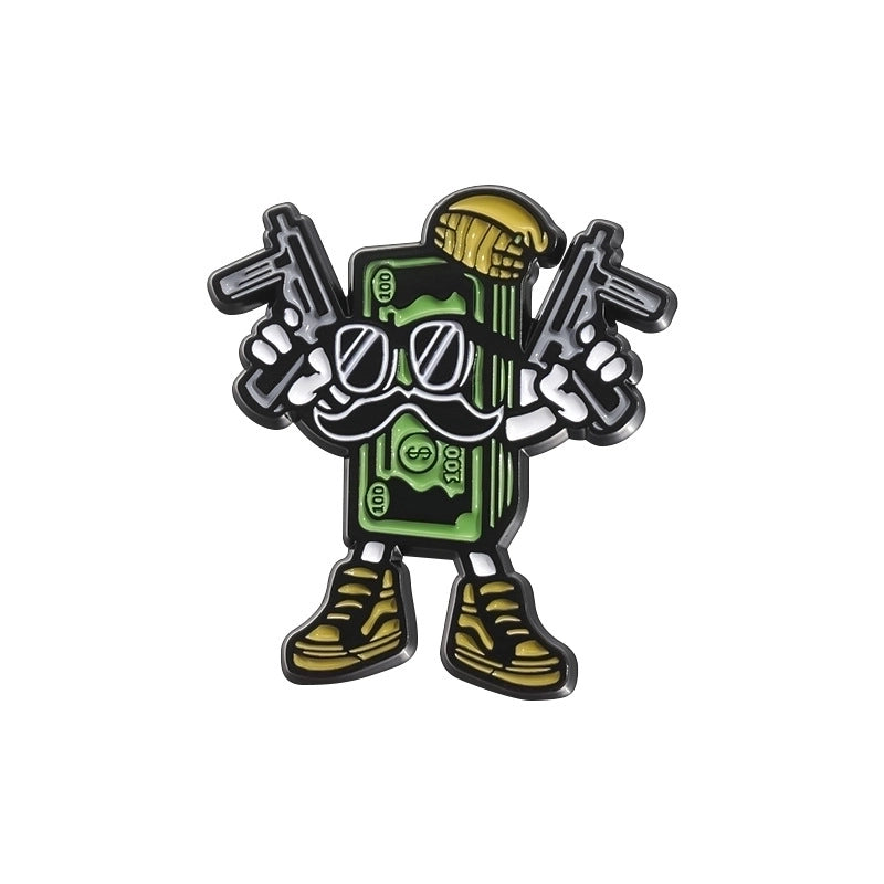 Funny Punk Pin Dollar Alloy Plating Unisex Brooches