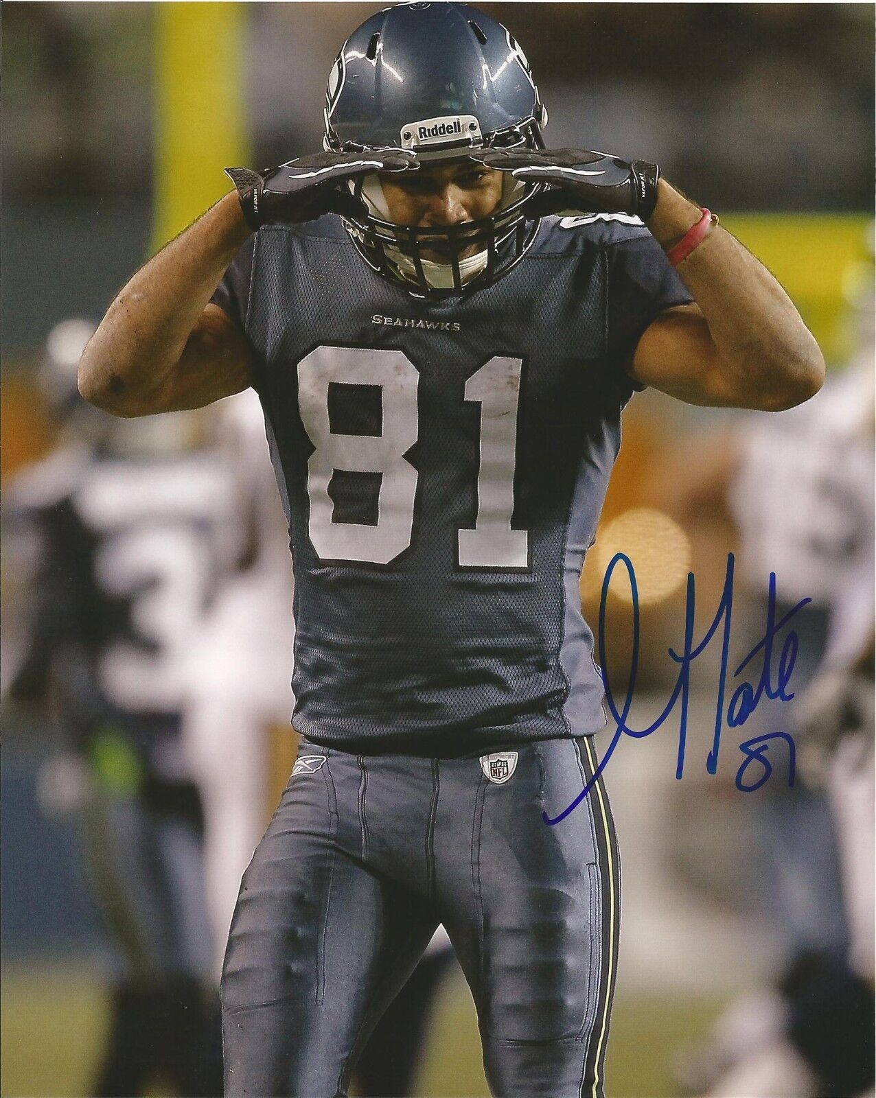 GOLDEN TATE SIGNED SEATTLE SEAHAWKS 8x10 Photo Poster painting #4