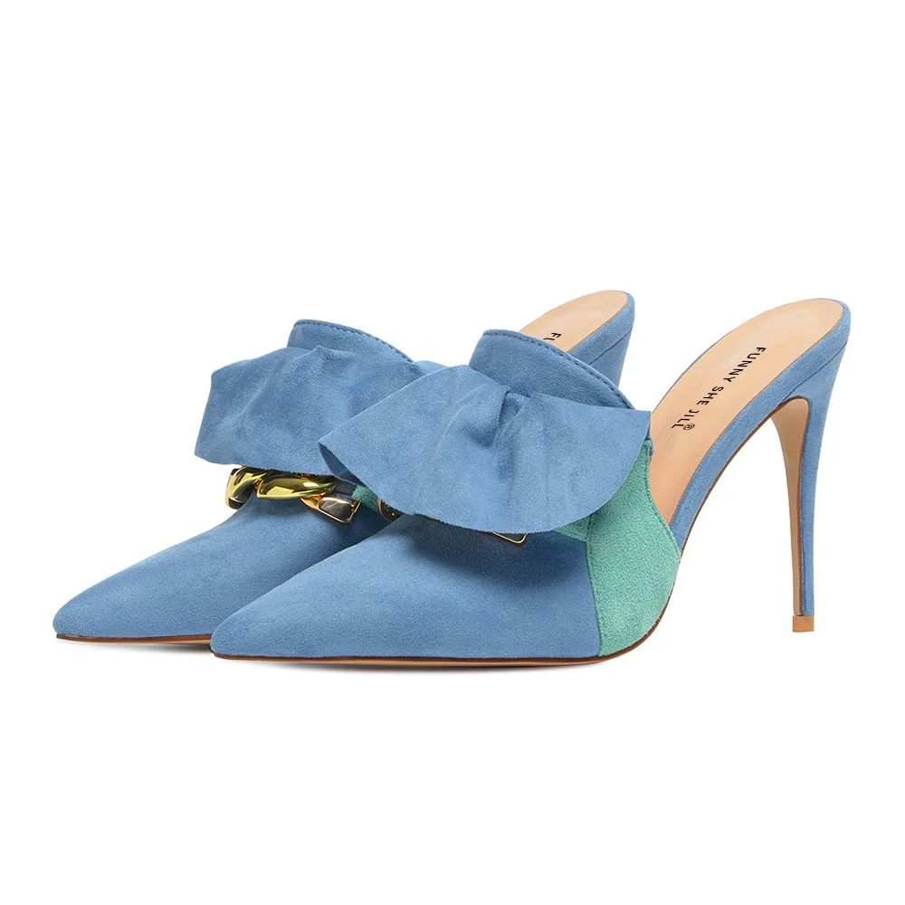 Pointed Toe Mules Stiletto Heel Mules Nicepairs