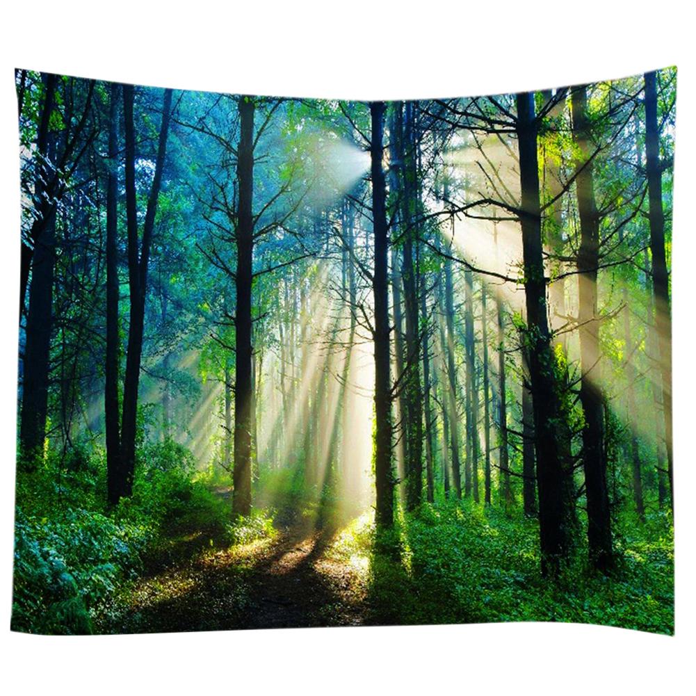 

Forest Tree Print Tapestry Picnic Yoga Mat Carpet Home Decor (Woods05 L, 501 Original